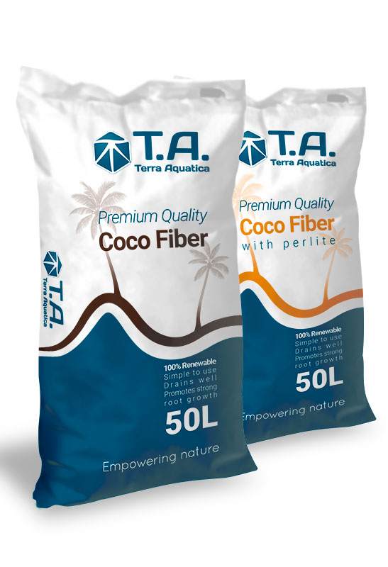 Coco Fiber & Coco Fiber avec perlite, Terra Aquatica